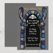 Uitnodiging voor spookkasteel feest (Voorkant / Achterkant)