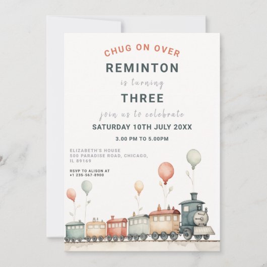 Uitnodiging voor spoorwegen (Voorkant)