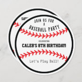 Uitnodiging voor sport in het kader van de honkbal (Voorkant / Achterkant)