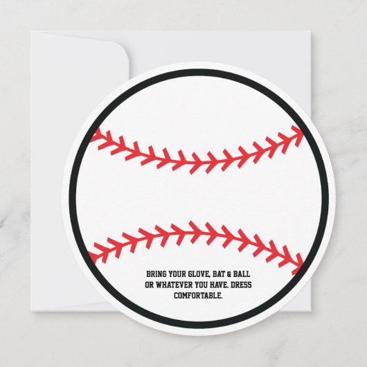 Uitnodiging voor sport in het kader van de honkbal (Achterkant)