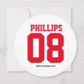 Uitnodiging voor sport in het kader van de honkbal (Achterkant)