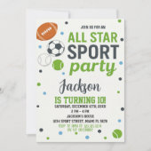 Uitnodiging voor sportverjaardag (Voorkant)