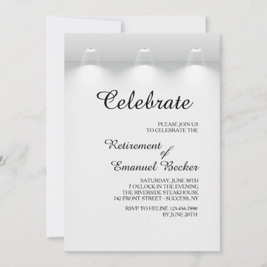 Uitnodiging voor spotlampen (Voorkant)