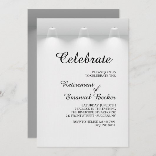 Uitnodiging voor spotlampen (Voorkant / Achterkant)