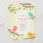 Uitnodiging voor Spring Birds (Voorkant / Achterkant)