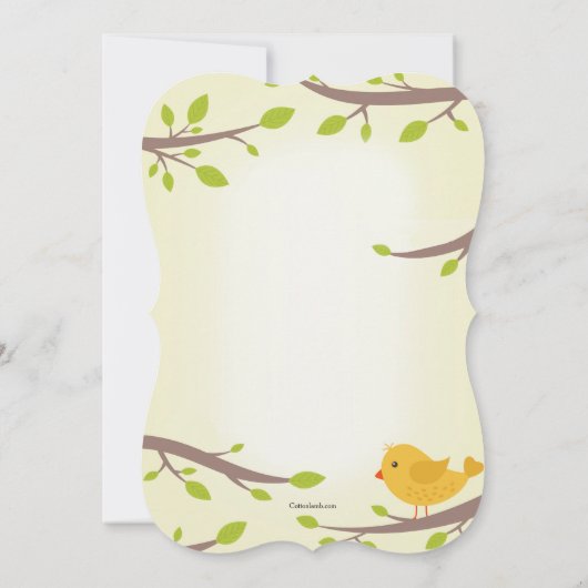 Uitnodiging voor Spring Birds (Achterkant)