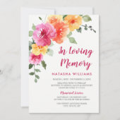 Uitnodiging voor Spring Floral Memorial-service (Voorkant)