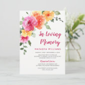 Uitnodiging voor Spring Floral Memorial-service (Staand voorkant)