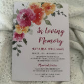 Uitnodiging voor Spring Floral Memorial-service