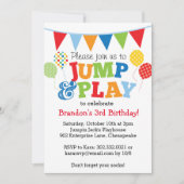 Uitnodiging voor springen en afspelen van ballonne (Voorkant)