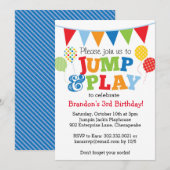 Uitnodiging voor springen en afspelen van ballonne (Voorkant / Achterkant)