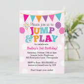 Uitnodiging voor springen en afspelen van ballonne (Staand voorkant)