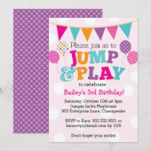 Uitnodiging voor springen en afspelen van ballonne (Voorkant / Achterkant)