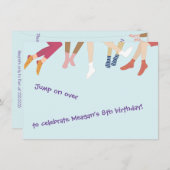 Uitnodiging voor springen en springen (Voorkant / Achterkant)