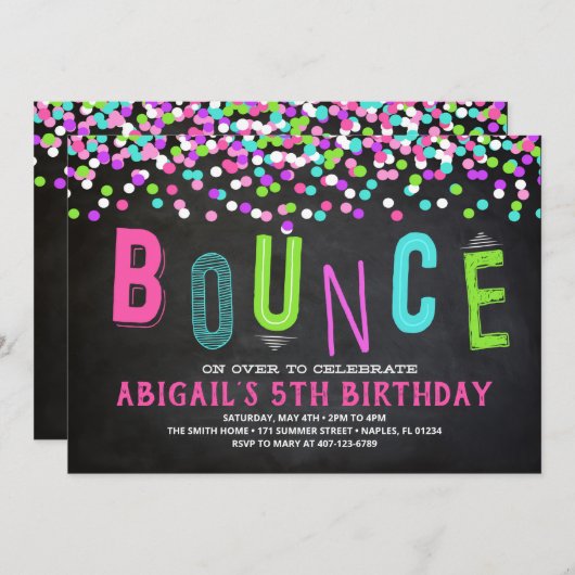 Uitnodiging voor Springhuis, Springhuis Feest (Voorkant / Achterkant)