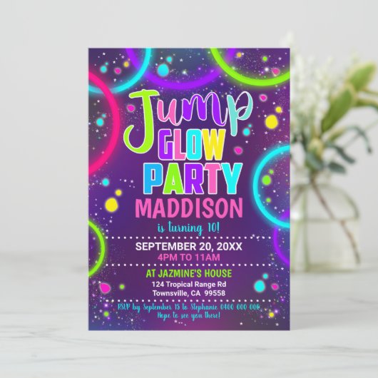 Uitnodiging voor springstofgloed (Staand voorkant)