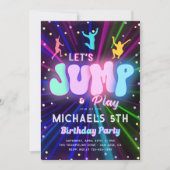 Uitnodiging voor sprongfeest | Trampolinefeest (Voorkant)