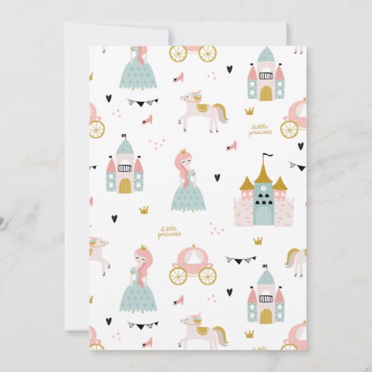 Uitnodiging voor Sprookjes Prinsessen Feestje (Achterkant)