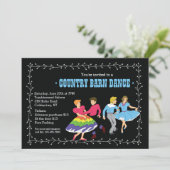 Uitnodiging voor Square Dance-partners (Staand voorkant)