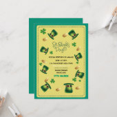 Uitnodiging voor St. Patrick's Dag (Voorkant / Achterkant in situ)