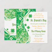 Uitnodiging voor St. Patrick's Dag Feestje (Voorkant / Achterkant)
