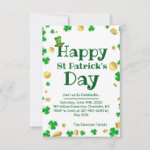 Uitnodiging voor St. Patrick's Dag-viering  (Voorkant)