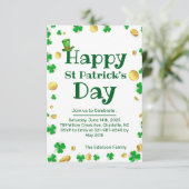 Uitnodiging voor St. Patrick's Dag-viering  (Staand voorkant)