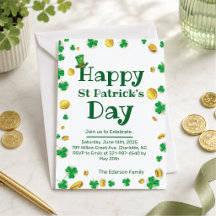 Uitnodiging voor St. Patrick's Dag-viering 