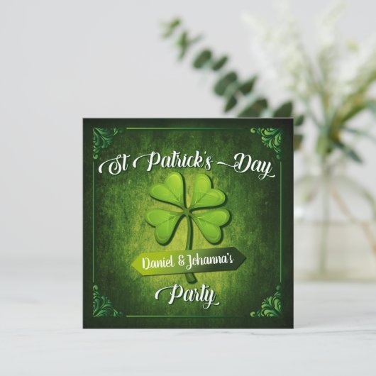 uitnodiging voor St. Patrick's Day (Staand voorkant)