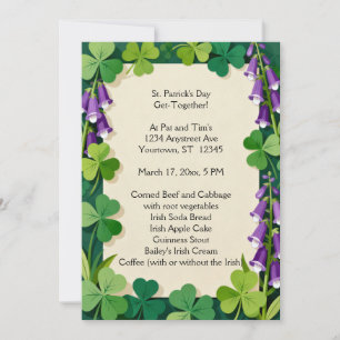 Uitnodiging voor St. Patrick's Day diner