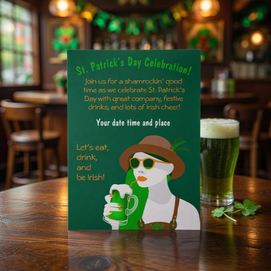 Uitnodiging voor St. Patrick's Day-feest