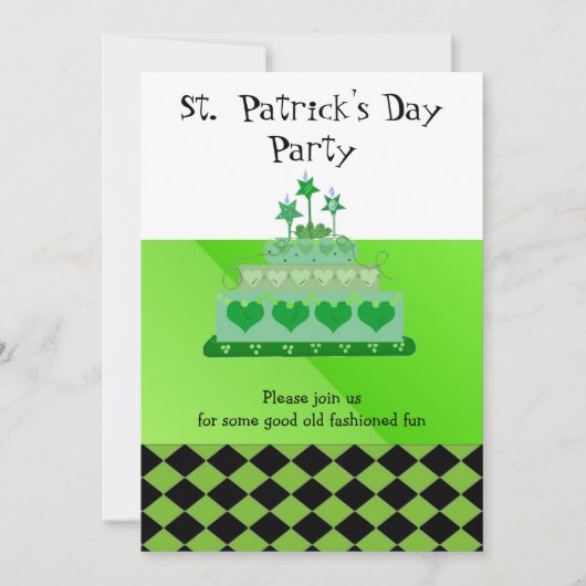 Uitnodiging voor St. Patrick's Day-feestje (Voorkant)