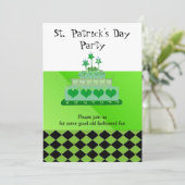 Uitnodiging voor St. Patrick's Day-feestje (Staand voorkant)