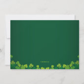 Uitnodiging voor St. Patrick's Day-feestje (Achterkant)