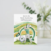 Uitnodiging voor St. Patrick's Day-golftoernooi (Staand voorkant)