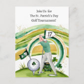 Uitnodiging voor St. Patrick's Day-golftoernooi (Voorkant)
