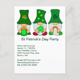 Uitnodiging voor St Patricks Day Party Gnomen
