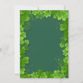 Uitnodiging voor St. Patrick's Day Shamrock Feest (Achterkant)