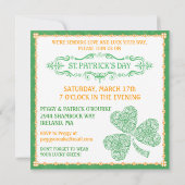 Uitnodiging voor St. Patrick's Day-viering (Achterkant)