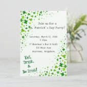 Uitnodiging voor St. Patrick's St. Patty's Day-fee (Staand voorkant)