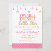 Uitnodiging voor Star Birthday Party (Voorkant)