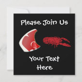 uitnodiging voor Steak en Lobster (Voorkant)