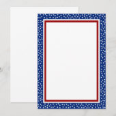 Uitnodiging voor sterren en Stripes (Voorkant / Achterkant)