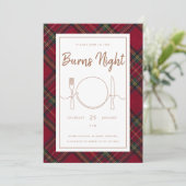 Uitnodiging voor Stewart Burns Night (Staand voorkant)
