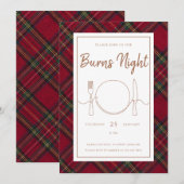 Uitnodiging voor Stewart Burns Night (Voorkant / Achterkant)