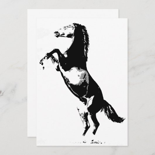 Uitnodiging voor stijgend paard (Voorkant / Achterkant)