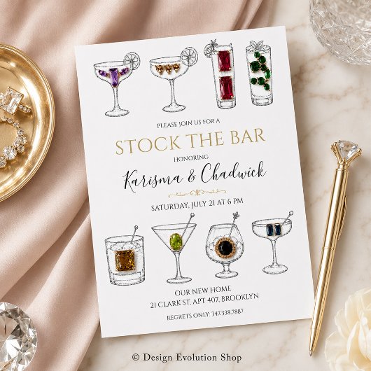 Uitnodiging voor Stock the Bar Bruiloftsdouche