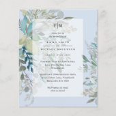 Uitnodiging voor Stofblauwe Trouwceremonie en -rec Flyer (Voorkant)