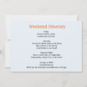 UITNODIGING VOOR STRAND WEEKEND ITINERARIUM - ELKE (Achterkant)