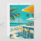 Uitnodiging voor strandbar en strandfeest (Achterkant)